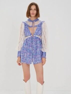 for love and lemons fletcher mini dress For Love & Lemons Jean Mini Dress White CD2391-SU21